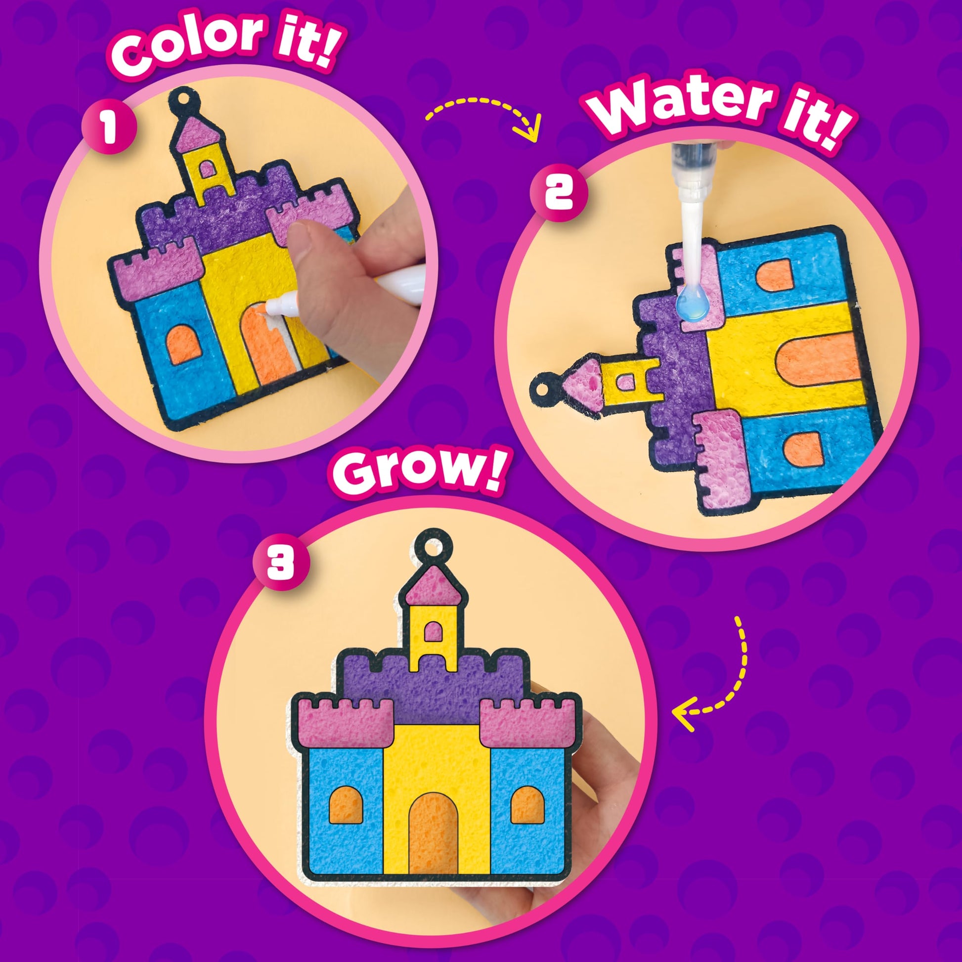 AGENTLAN Magic Puffs 3D Art Kit, Unicorn & Princess Craft kit for Kids 3-8