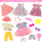 BARWA 18 inch Doll Clothes and Accessories 5 Sets Clothes Dress Outfits with 2 Pairs Shoes for 18 Inch Dolls