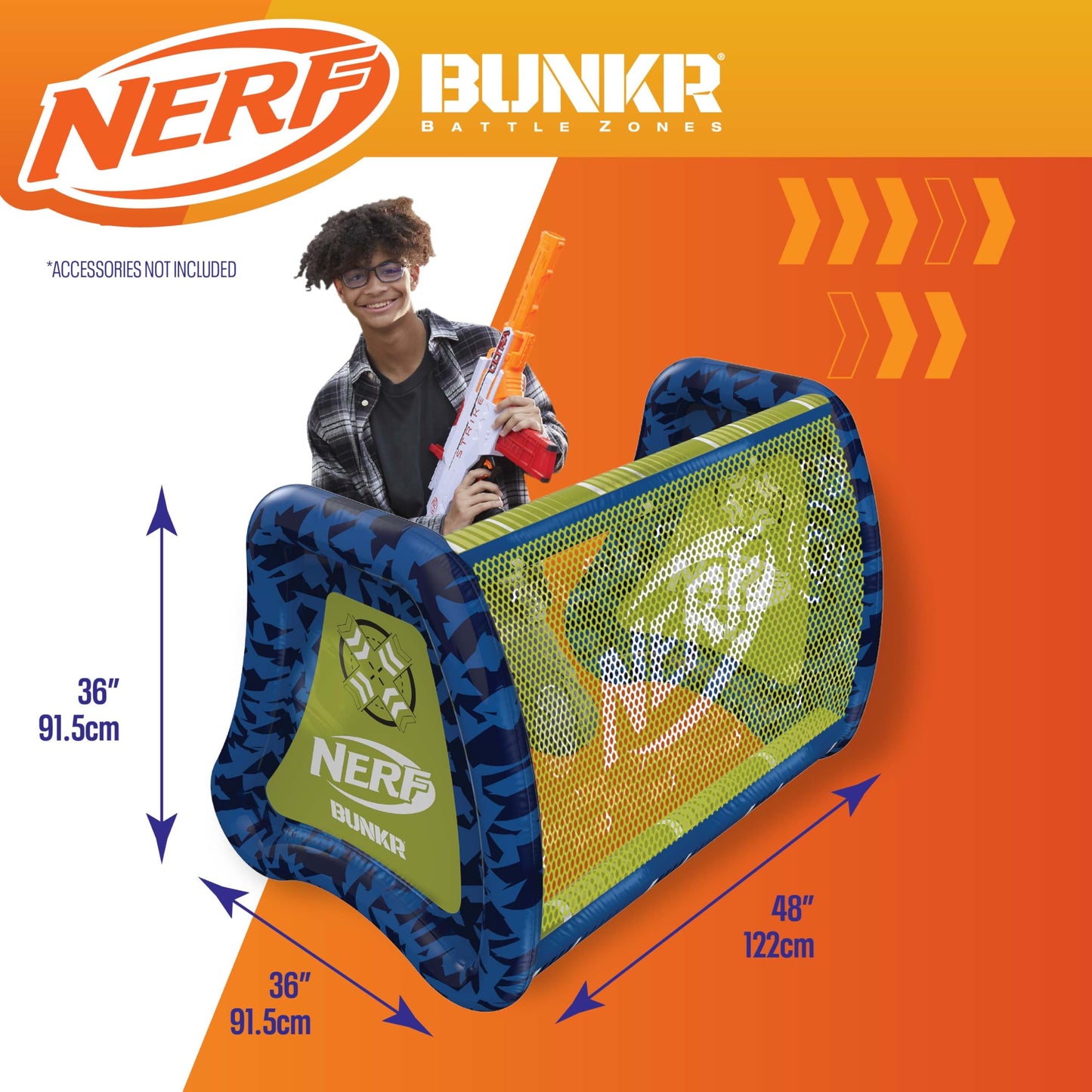 BUNKR Battle Zones NERF Stadium Pack, 8-Piece