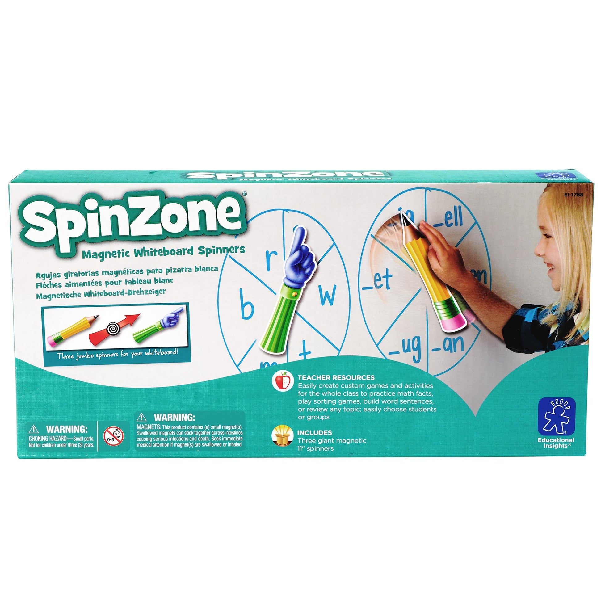 Educational Insights SpinZone Magnetic Whiteboard Spinners - Game Spinners for Classroom, DIY Game Wheel, Classroom Accessories for Dry Erase Board or