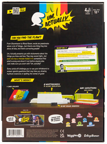 Um, Actually Deluxe Edition Board Game | The Nerdy Trivia Game Based on The Dropout Game Show | for Families Ages 12 & up | 3-8 Players | by Wiggles