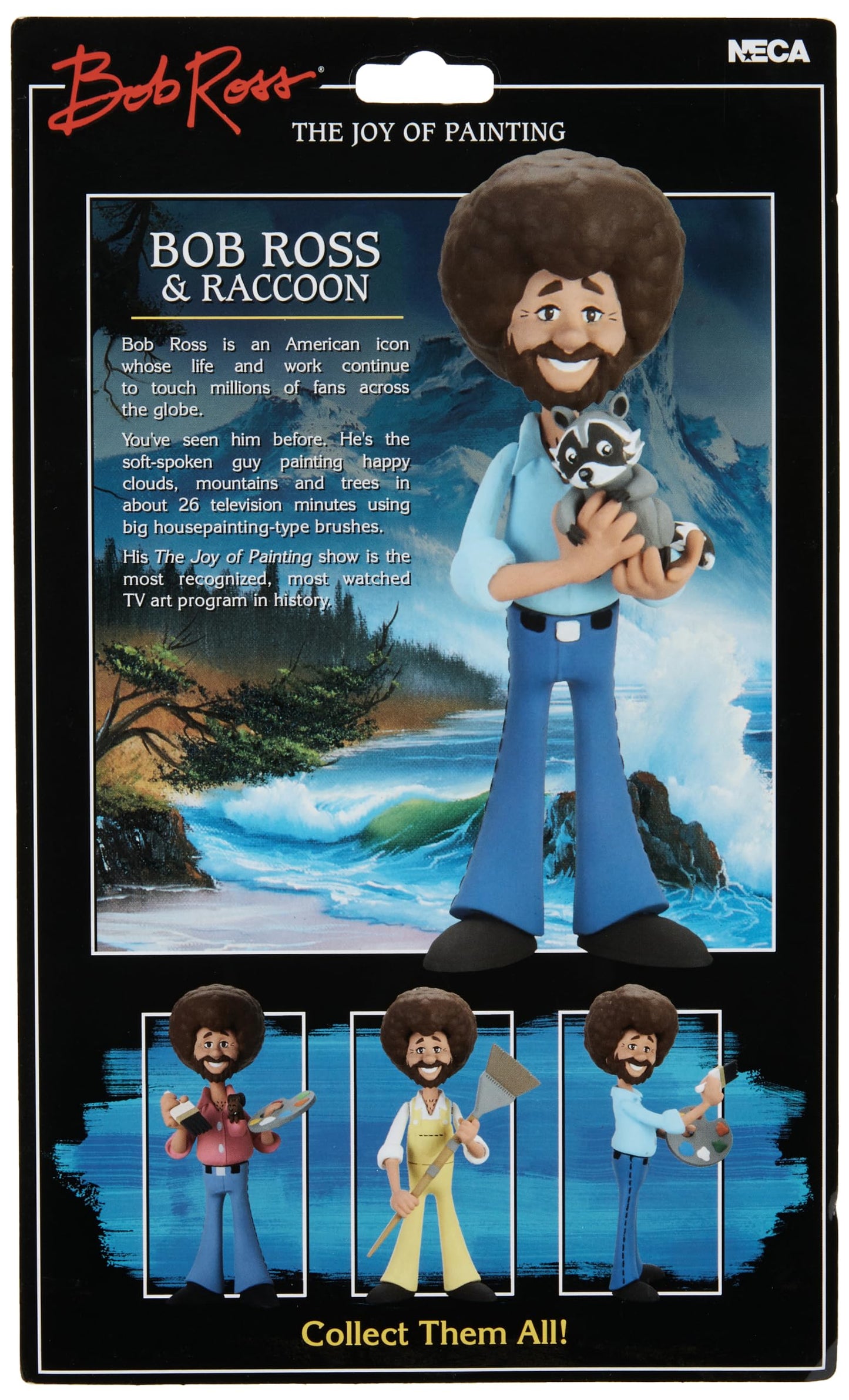 NECA Toony Classics: Bob Ross with Raccoon 6-Inch Action Figure