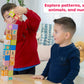 Jasey's Toy Chest 26-Piece Wooden ABC Block Set - Uppercase Letters, Numbers & Animal Matching - Chunky Wooden Blocks for Toddlers Ages 12+ Months