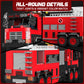 Mould King Ladder Fire Truck Building Set - 725+PCS STEM Toys for Kids & Adults, 24094 City Firetruck Building Bricks with Movable Ladder, Ideas
