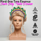 Fun Express Mardi Gras Tiara Princess Crown Assortment - Set of 12 - Costume Party Accessories
