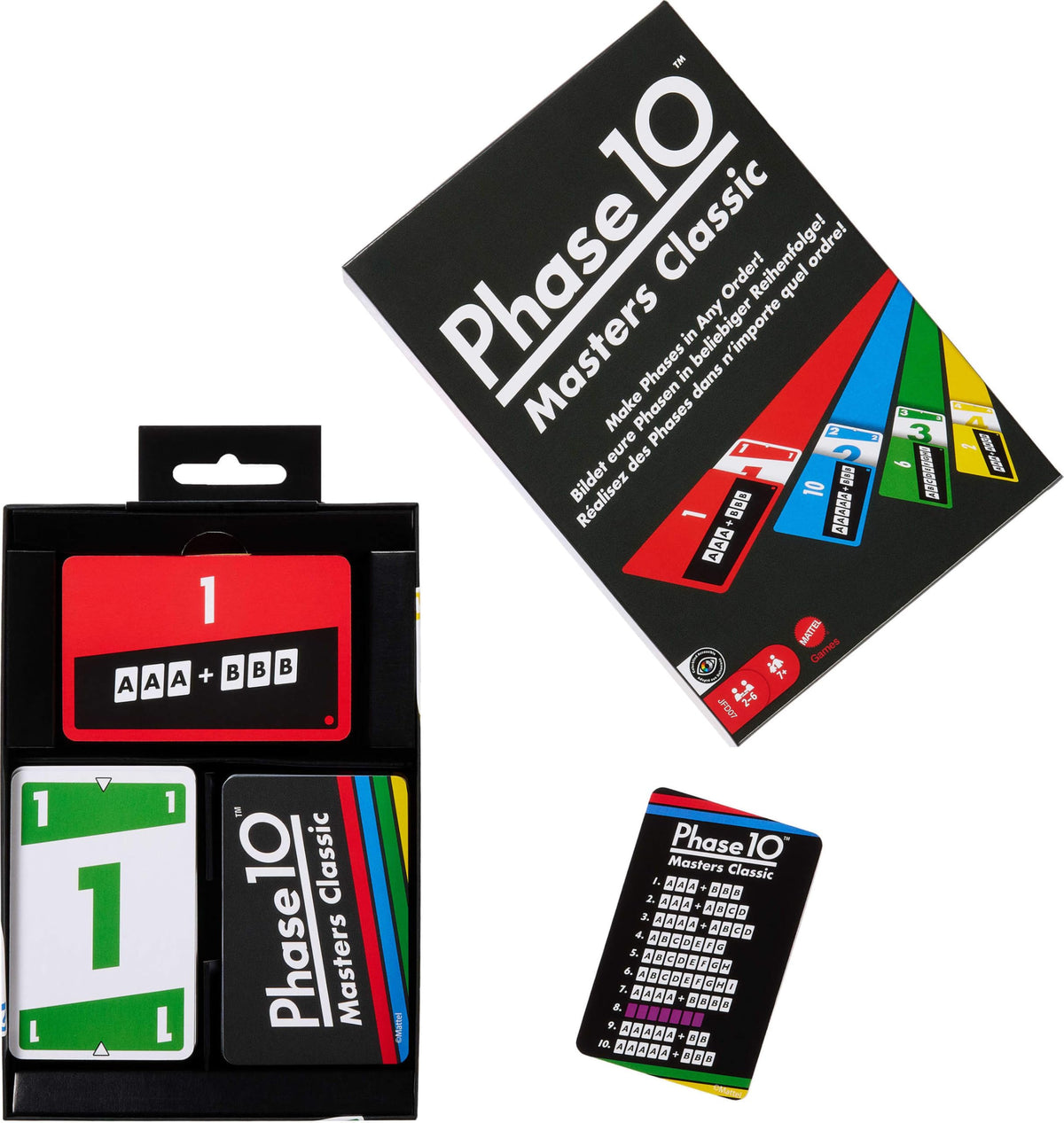 Mattel Games Phase 10 Masters Classic Card Game for Ages 7+