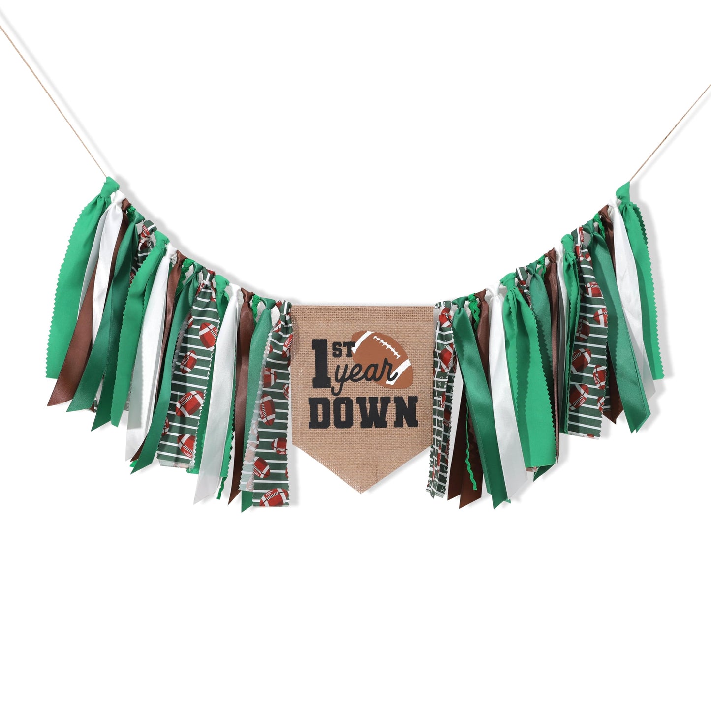 Football 1st Year Down Birthday High Chair Banner,Football 1st Birthday