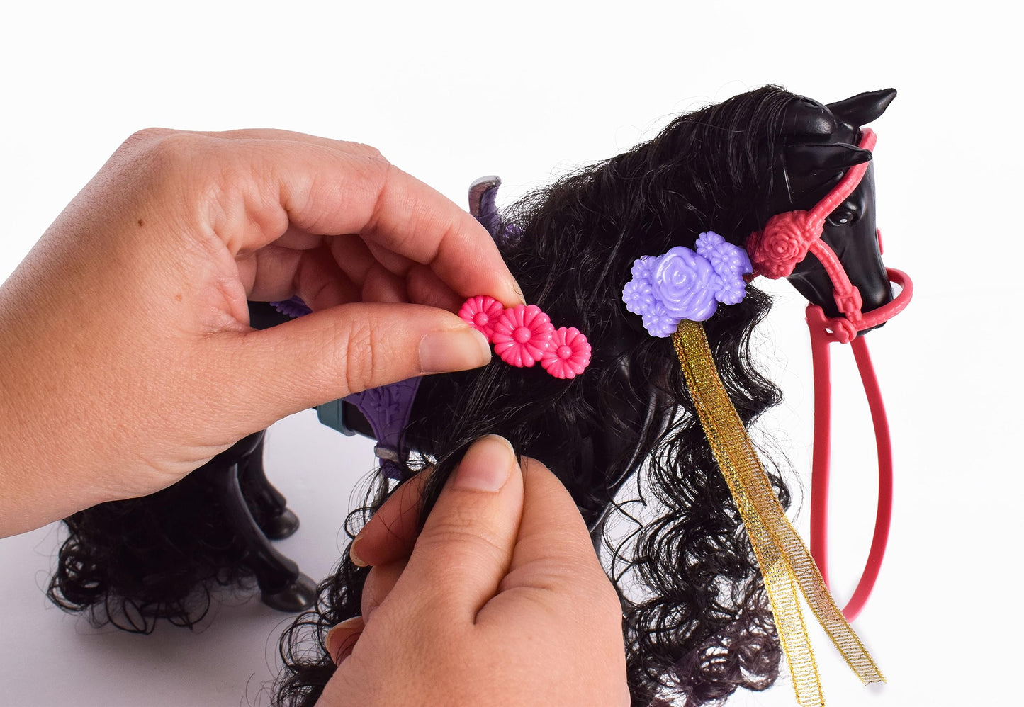 Sunny Days Entertainment, LLC. Glam-R-Ranch Raven Dream - Horse Toy with Accessories