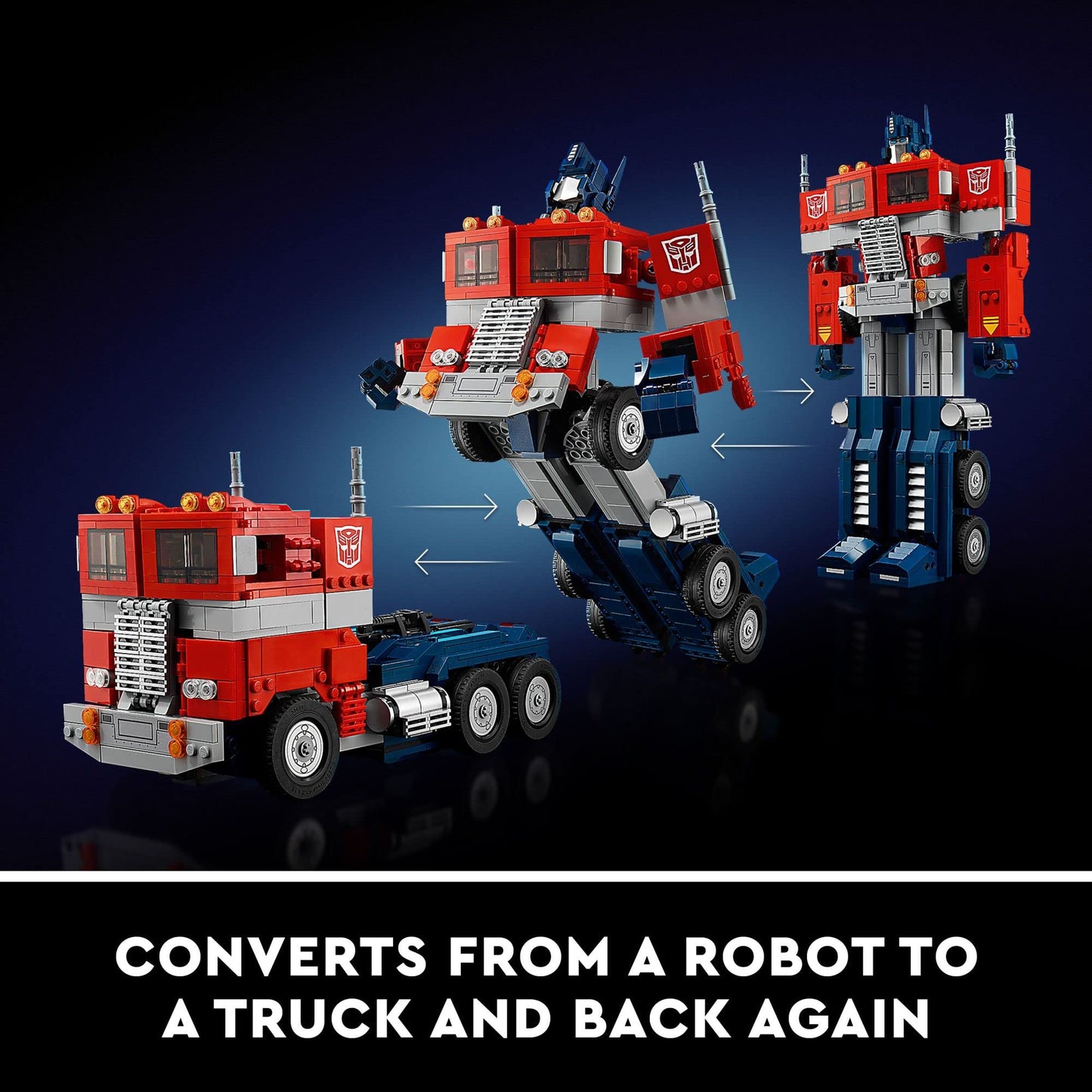 LEGO Icons Optimus Prime 10302 Transformers Figure Set, Collectible Transforming 2-in-1 Robot and Truck Model Building Kit for Adults, Perfect for
