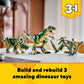 LEGO Creator 3 in 1 T Rex Toy - Dinosaur Toy Building Set for Kids, Boys & Girls, Ages 9+ - 3 Building Options, T-Rex to Triceratops to Pterodactyl -