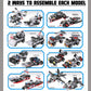 Liberty Imports 825pc Military Aircraft Carrier Fleet Construction Bricks Toy - 8-in-1 Naval Battleship Models with Navy Vehicles, Jets & More