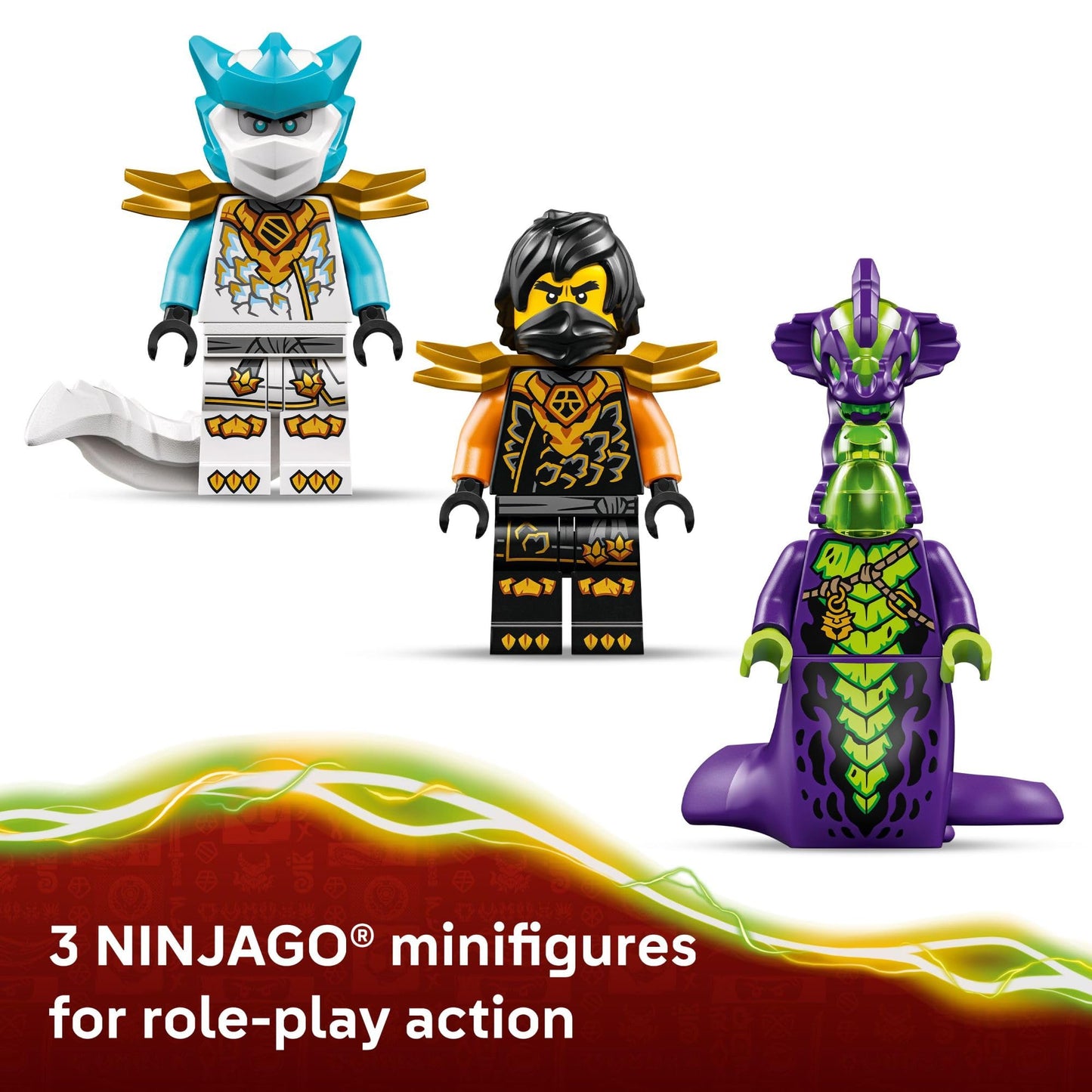 LEGO NINJAGO Cole’s Mission Mech & Dragon Zane Building Toy for Boys, Girls & Kids, Ages 7+ - Poseable Mech W/Cole, Acid Monster, & Zane Minifigures