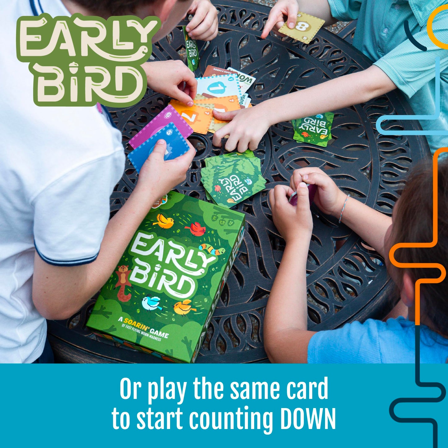 Hootenanny Games Early Bird for Family Game Night | Easy-to-Learn Speed Game with Out of Your Seat Challenges and Squishy Worm | 2-6 Players, Ages 7+