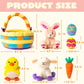 JOYIN 7 PCS Easter Basket Plush Playset Stuffers with Lamb Bunny Chick Carrot Egg Toys, Easter Party Favors Decorations Gifts Supplies for Baby Girls
