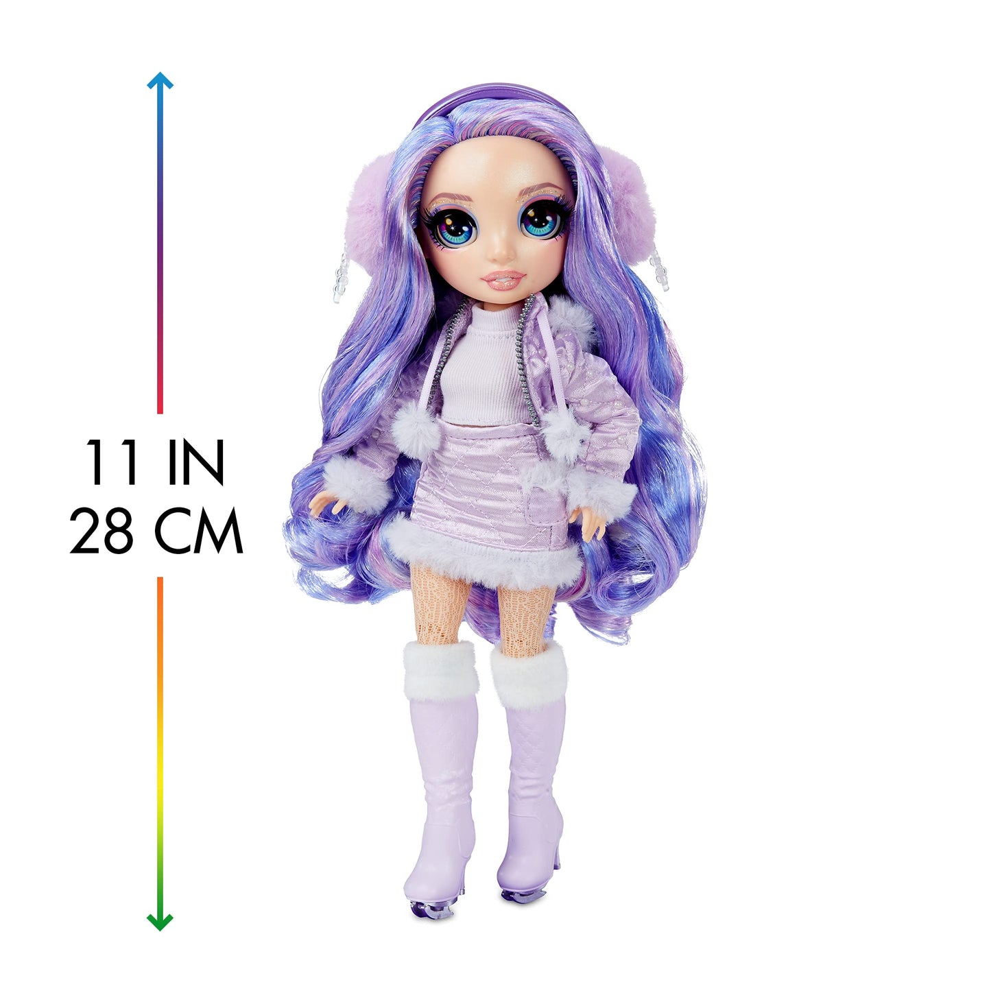 Rainbow High Winter Break Violet Willow - Purple Fashion Doll with 2 Outfits, Snow Gear and Display Stand - Gift and Collectable for Kids Ages 6+