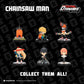 Total Anime Chainsaw Man 2-Inch Scale Chibi 3-Pack - Three 2-Inch Scale Mini-Figures with Display Bases