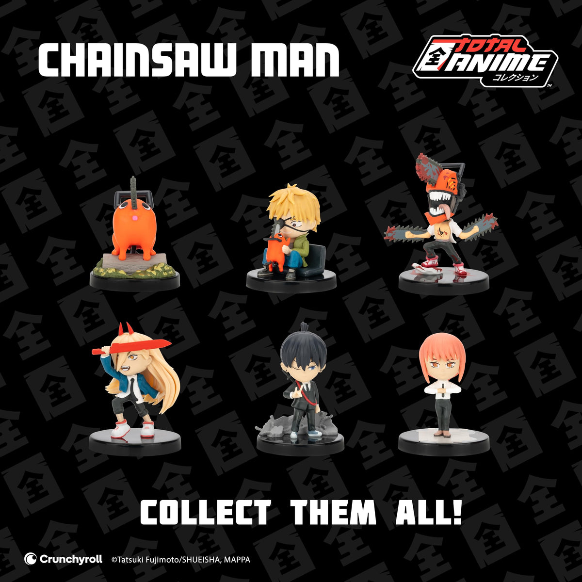 Total Anime Chainsaw Man 2-Inch Scale Chibi 3-Pack - Three 2-Inch Scale Mini-Figures with Display Bases