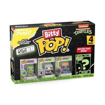 Funko Bitty Pop! Teenage Mutant Ninja Turtles (TMNT) - Donatello, Shredder, Baxter Stockman, & Surprise Mystery Figure - 0.9 Inch (2.2 Cm) Collectable