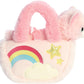 Aurora® Fashionable Fancy Pals™ Pastel Rainbow™ Kitty Stuffed Animal - On-The-go Companions - Stylish Accessories - Pink 7 Inches