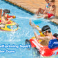 Big Summer Inflatable Fire Truck Pool Floats for Kids with Built-in Squirt Gun, Inflatable Toddler Pool Toys for Children Aged 3-8 Years