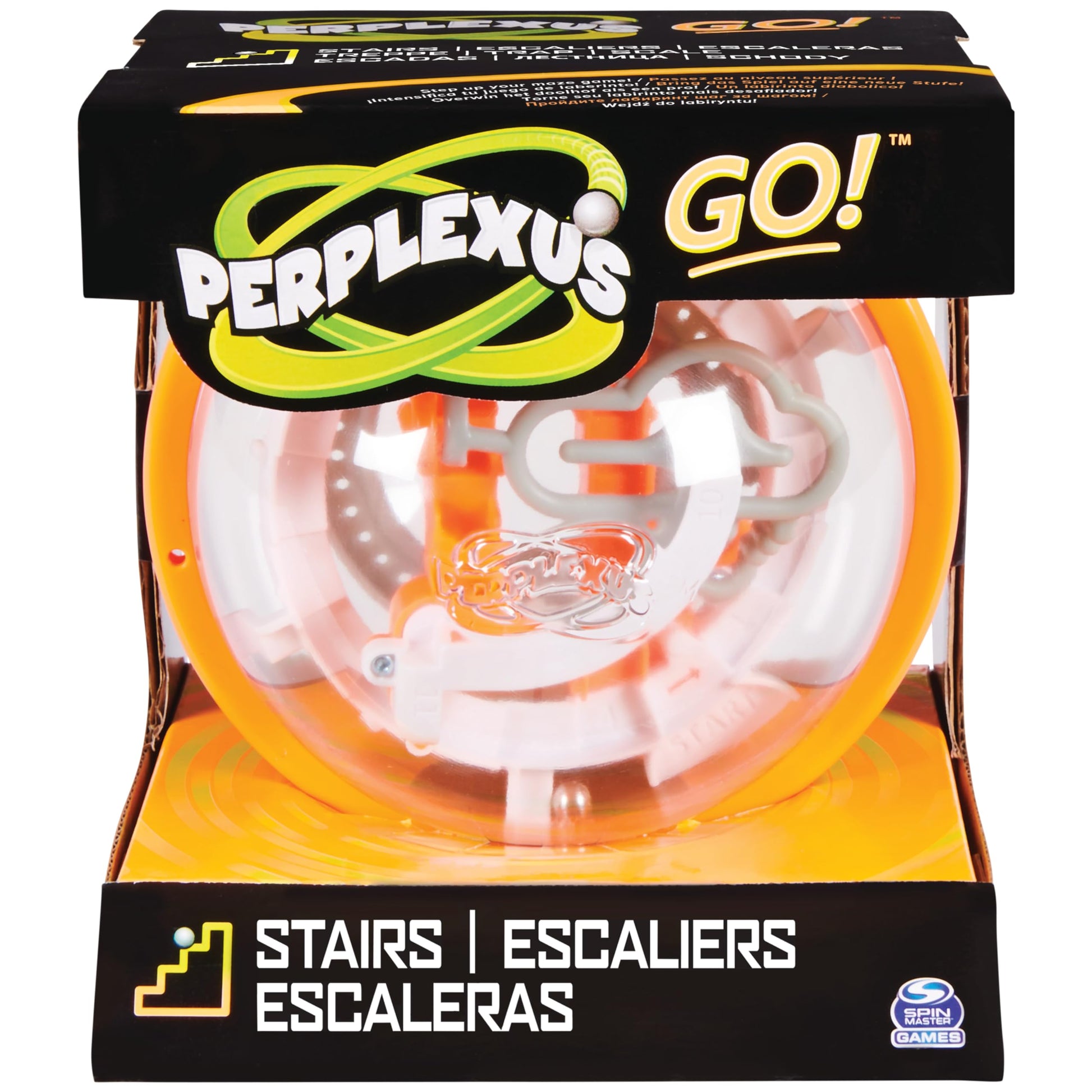 Perplexus GO! Spiral, Compact Challenging Puzzle Maze Skill Game, for Adults and Kids Ages 8 and up (Styles Vary)