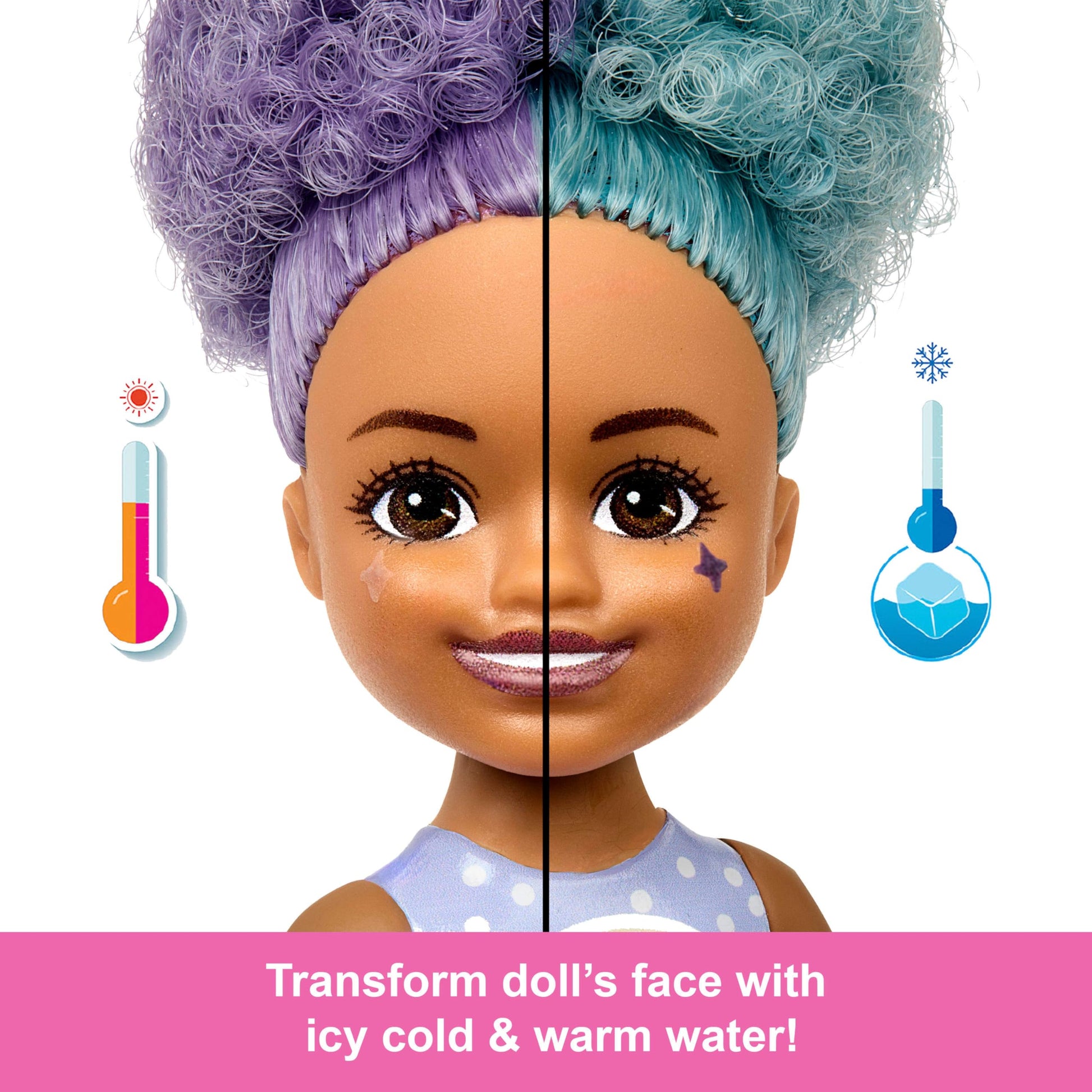 Barbie Chelsea Pop Reveal Doll Set, Treat Series with 5 Surprises Including Scented Small Doll, Pop-It Pet & Color Change (Styles May Vary)