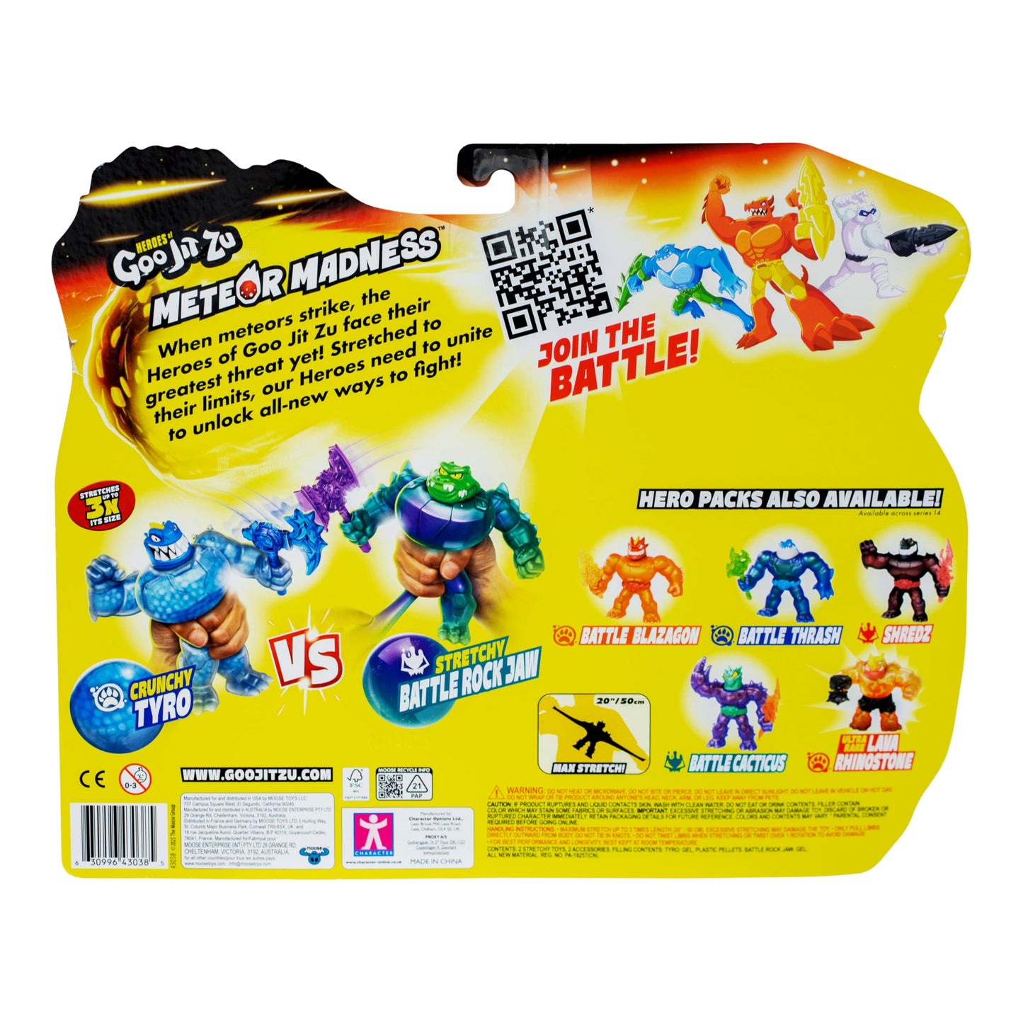 Heroes of Goo Jit Zu Meteor Madness Versus Pack, Tyro Versus Rock Jaw in The Ultimate Showdown, with Unique Scrunchy Goo Filling & Meteor Weapon