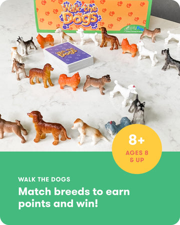 SimplyFun Walk The Dogs Math Game - One of The Most Fun Games for Kids Ages 8 and Up - Play to Practice Counting & Sorting- 2 to 5 Players