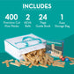 MindWare KEVA Contraptions, Wooden Blocks Building Set, Marble Run Kit, Includes 2 Balls - 400 Planks