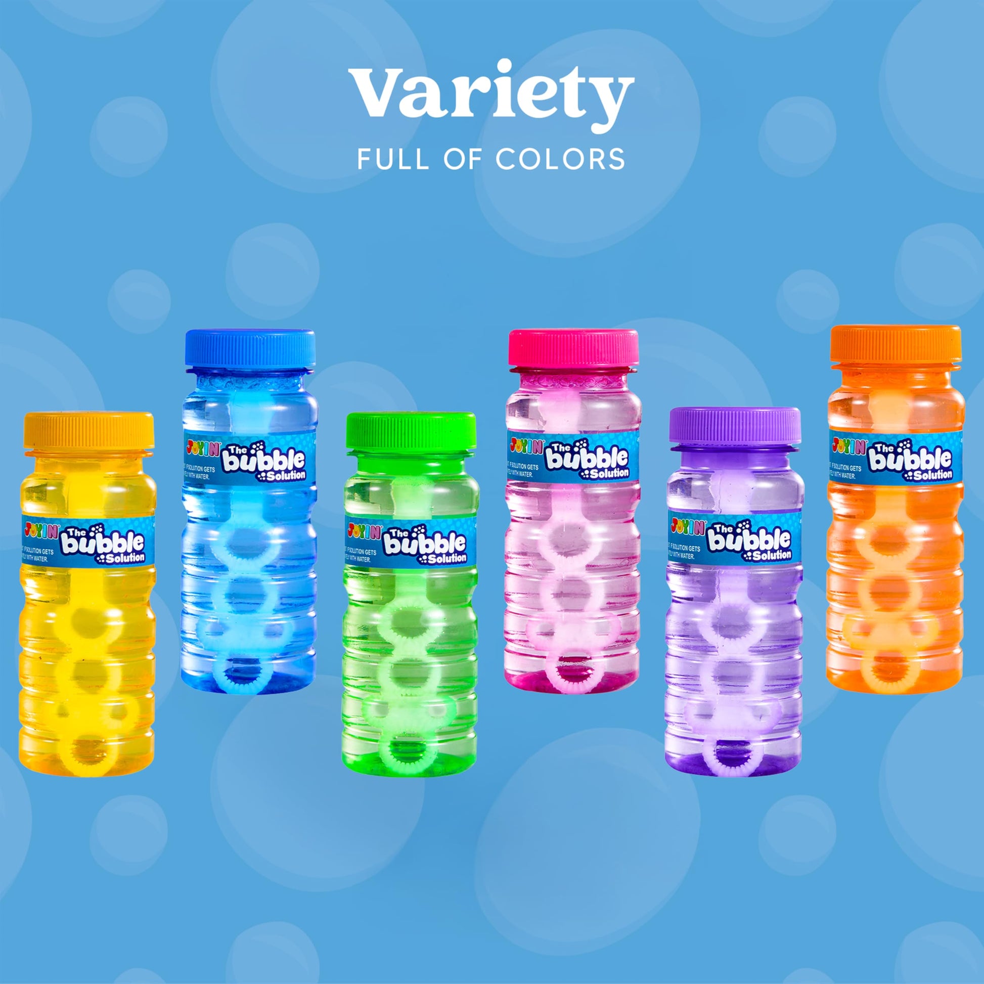 JOYIN Bubble Bottles 6 PCS (4oz Solution), Bubbles for Toddlers, Blow Bubbles Solution Wand Bulk for Party Favors for Kids, Toddler Summer Outdoor