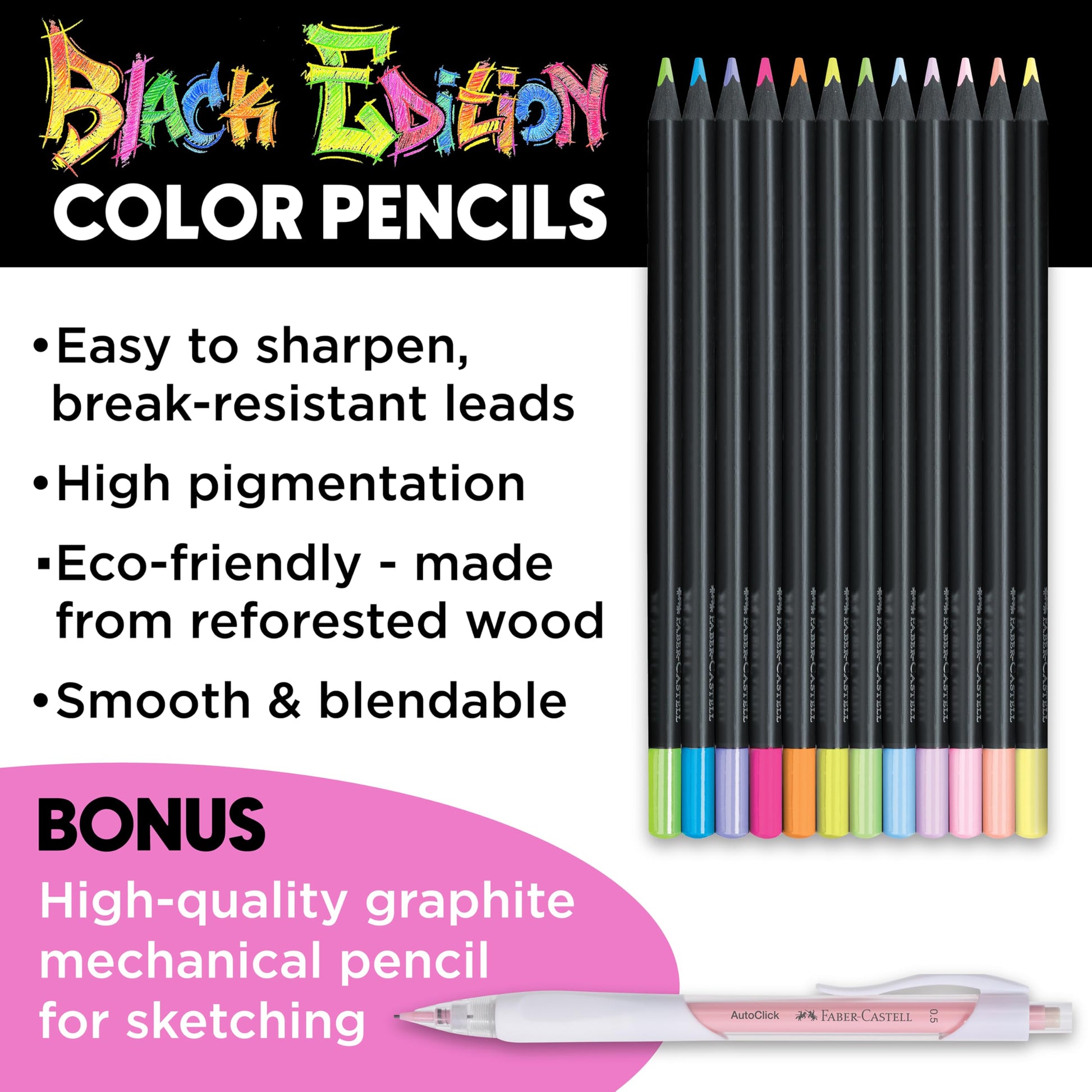 Faber-Castell Anime Drawing Kit: Chibi Edition | Step-by-Step Instruction Book with 20 Practice Pages, Color Pencil Set & Drawing Supplies for Kids