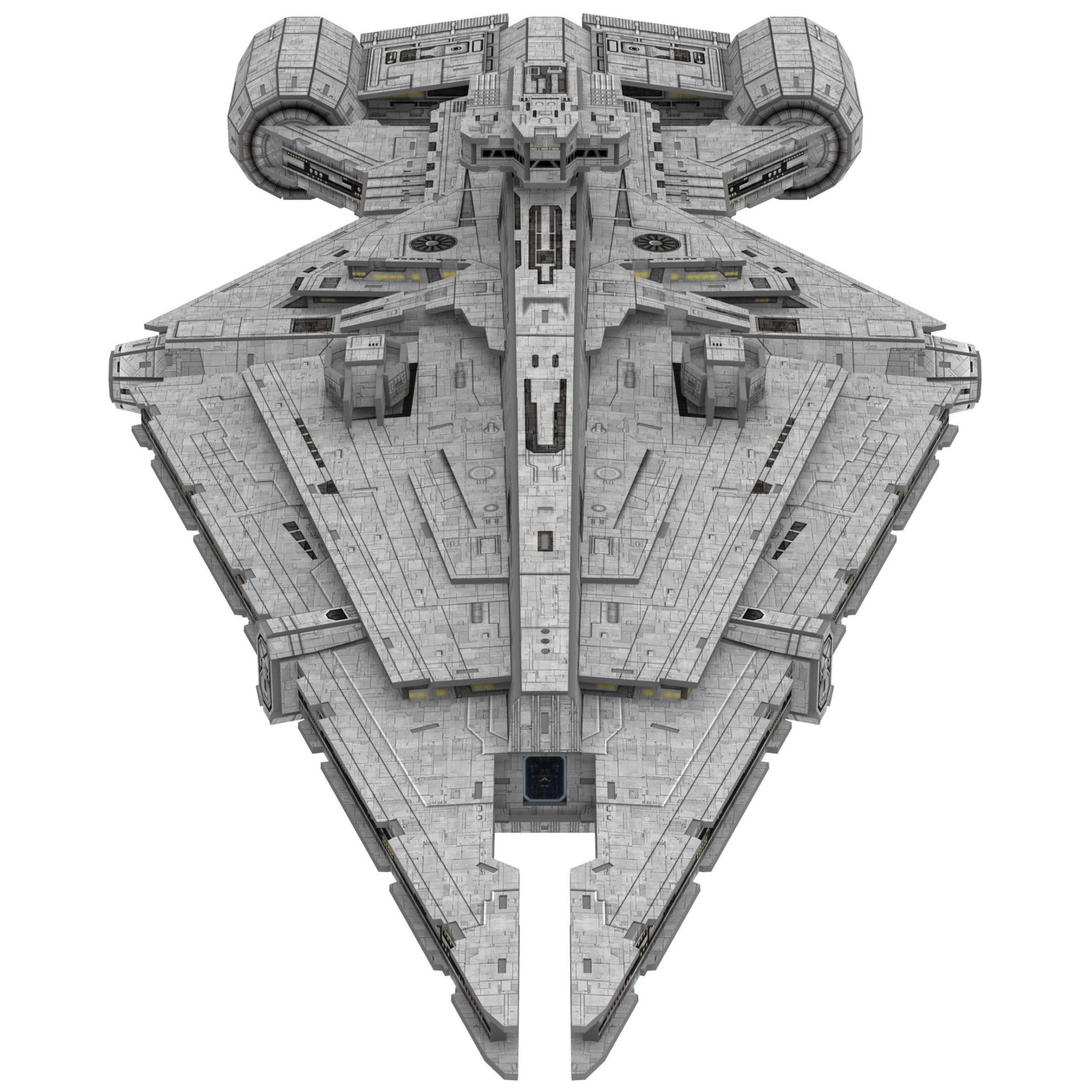 4D Cityscape Star Wars 3D Paper Model Kits (Imperial Light Cruiser)