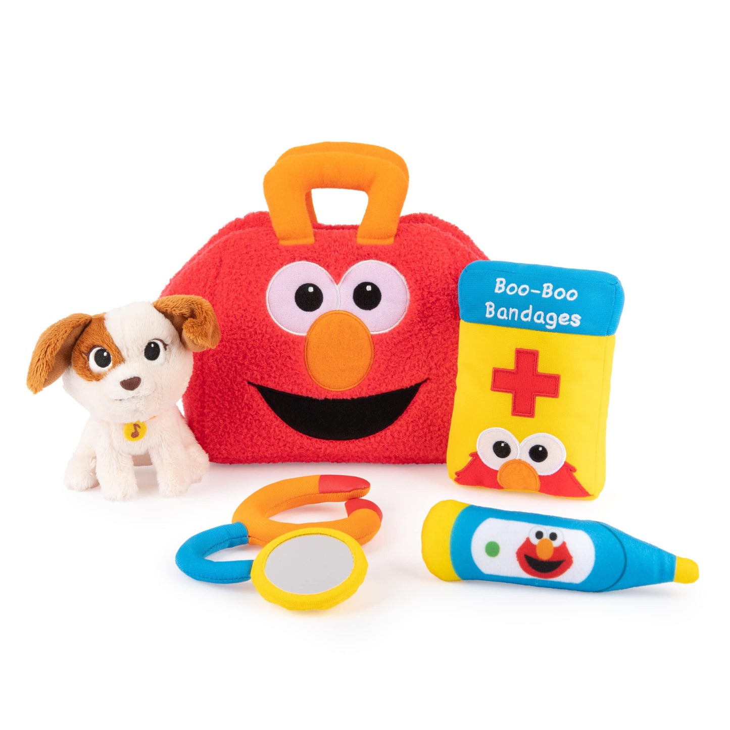 GUND Sesame Street Elmo Tango Checkup 5 Pc. Sensory Plush Toy Baby Playset