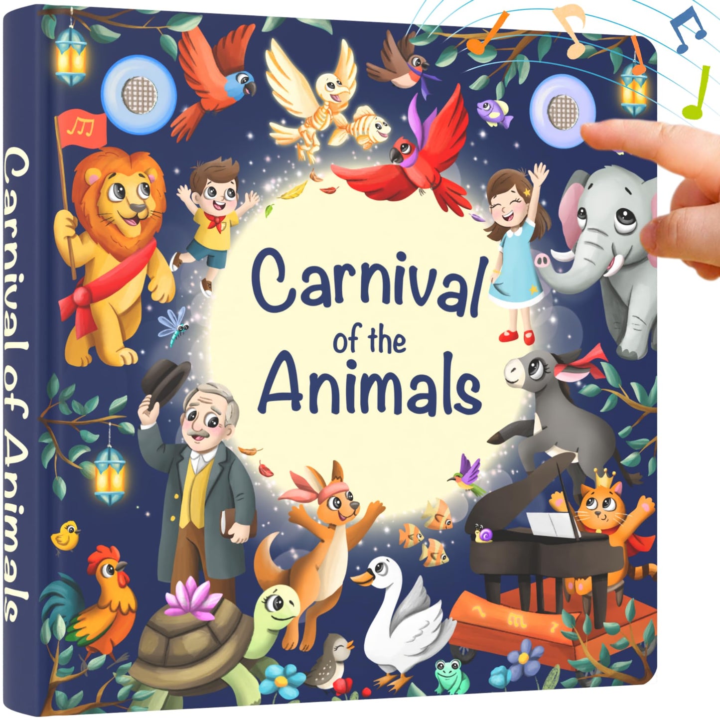 LITTLE MAESTRO Carnival of Animals by Saint-Saëns - The Complete Musical Suite, Musical Books for Toddlers, 28-Button Music Book, Musical Toys