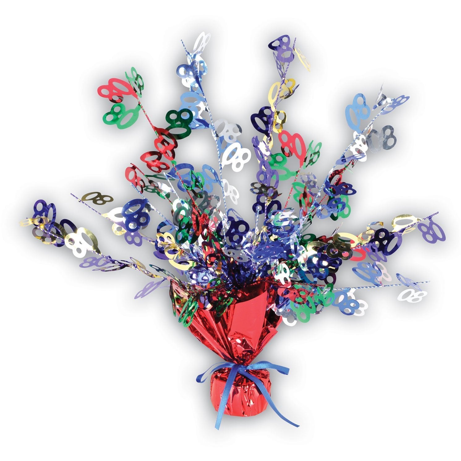 "80" Gleam 'N Burst Centerpiece, 15-inch Pkg/3