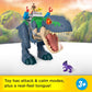 Fisher-Price Imaginext Jurassic World Rebirth Dinosaur Playset, Ultimate Action Chomp T. rex 18-inch Dino Toy with Lights, Sounds, Motion & 2 3-inch