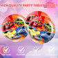 DURYGEN 40 Pieces Cars Birthday Party Decorations Hot Car Disposable Tableware Set Include Racing Car Plates Napkins Party Supplies Kit for Kids Boys
