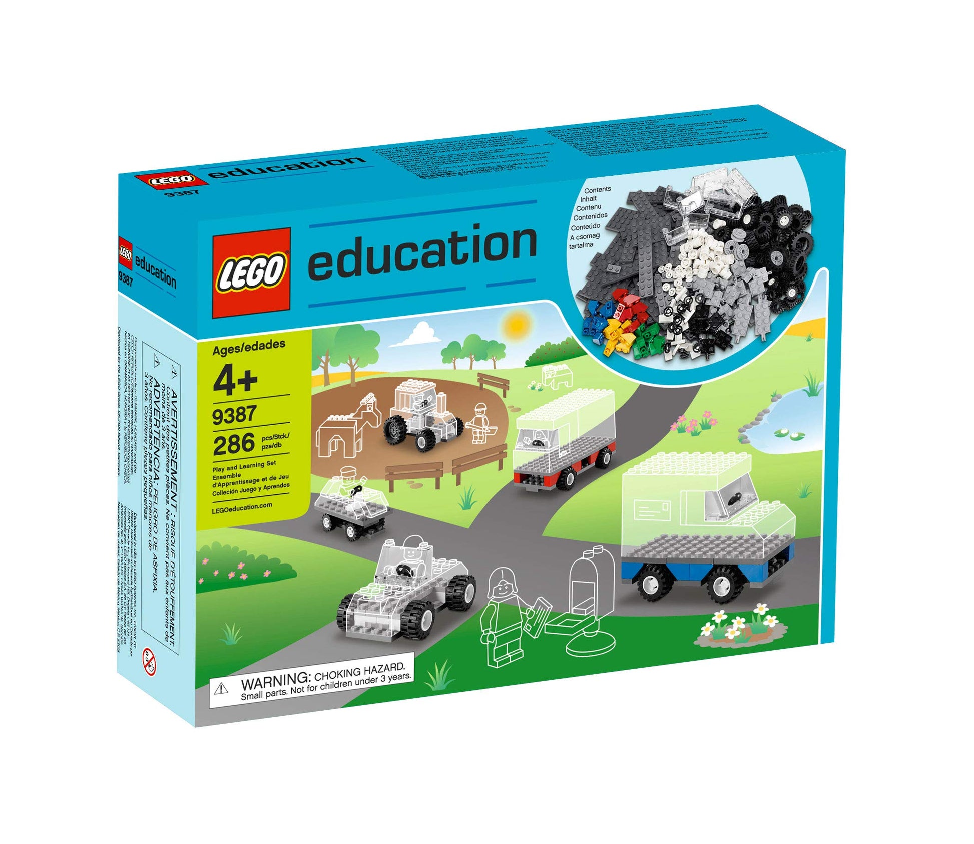 LEGO Wheel Accessory Set 9387, Fine Motor Skill Educational Development Toy for Girls & Boys Ages 4 & Up (286Piece)
