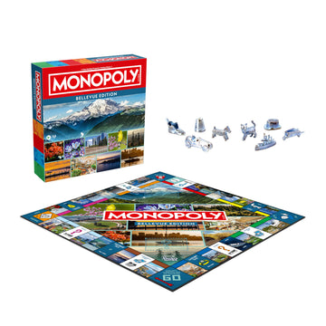 Monopoly Board Game - Bellevue, WA Edition: 2-6 Players Family Board Games for Kids and Adults, Board Games for Kids 8 and Up, Great for Game Night