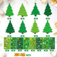 BCCSNNM 48 Pcs Christmas Tree Stickers Kit for Christmas DIY Hanging Art Ornaments Making Your Own Xmas Craft for Winter Holiday Party Classroom