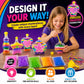 Glow Sand Art Kit, DIY Craft for Girls w/ 5 Necklace Bottles