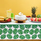 Blue Panda Tropical Leaves Tablecloths - 3 Pack, 54 x 108 in, Green/White Plastic - Baby Shower Tablecloth for Luau Party Decoration & Safari