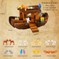 Noah's Ark Boat Building Blocks, Jesus Bible Religious Story Ship Toys with Animals & Plants Compatible with Lego, Baptism Gifts Easter Gifts