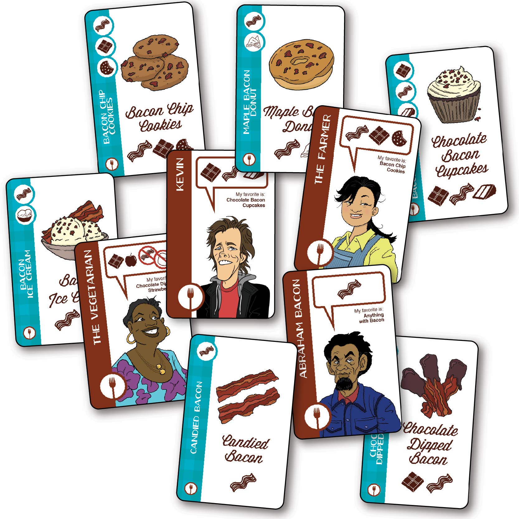 Looney Labs Better with Bacon Card Game - Savory Addition to Just Desserts