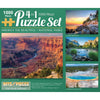 Bits and Pieces - 4-in-1 Multi-Pack - 1000 Piece Jigsaw Puzzles for Adults - 1000 pc 'America The Beautiful' National Parks Puzzle Set Bundle - 20" x