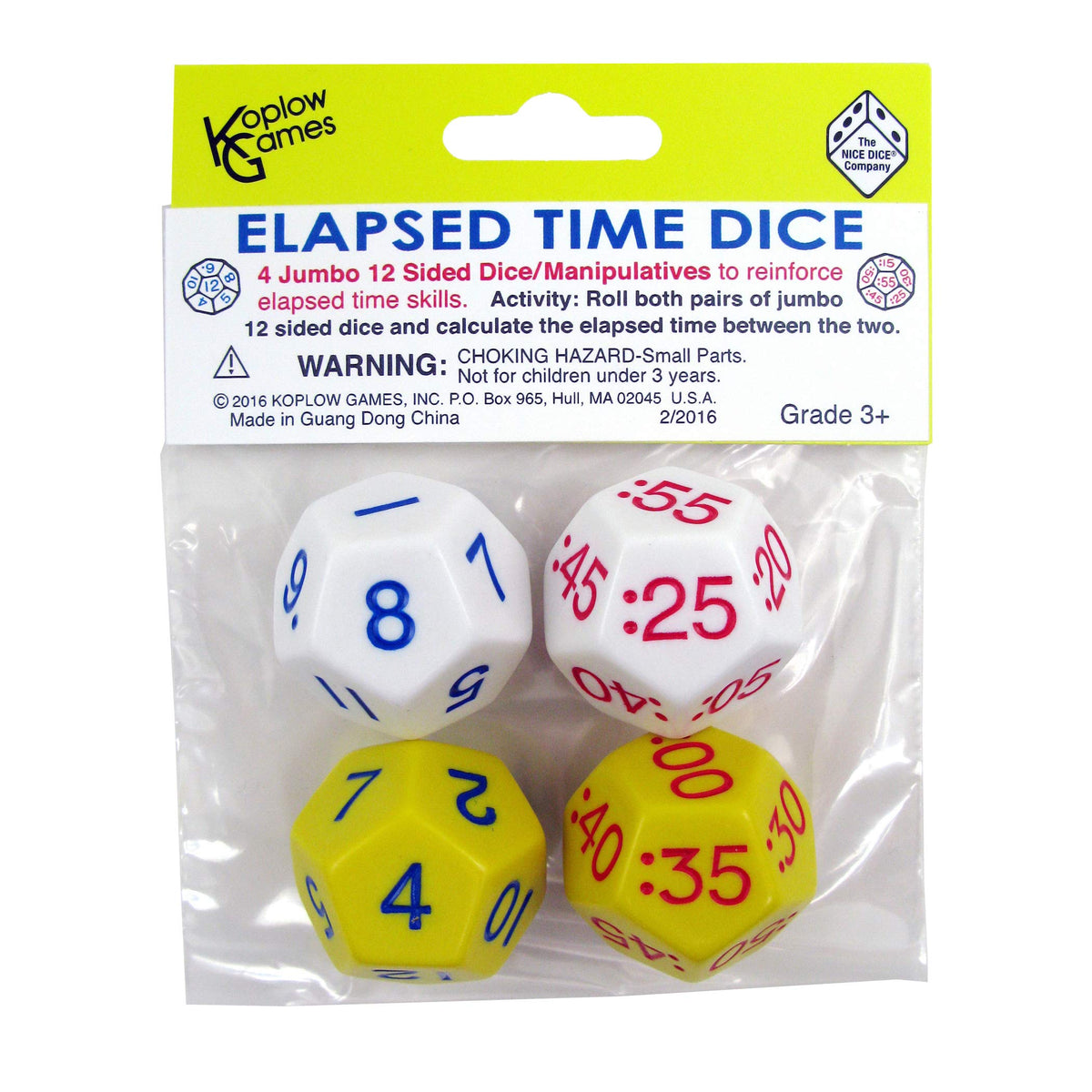 Koplow Games Elapsed Time Dice Classroom Accessories Multicolor, Extra Large (26mm - 35mm)