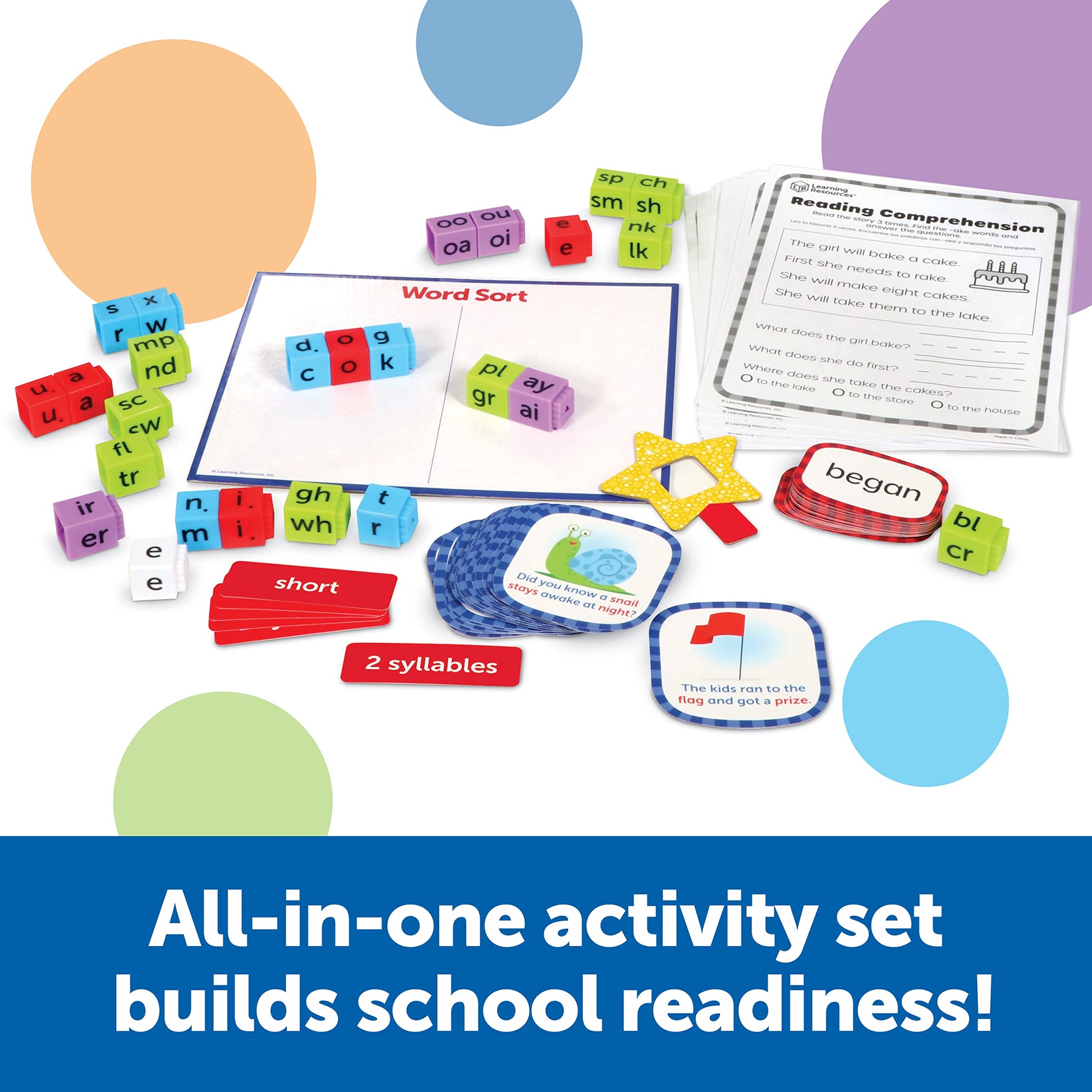 Learning Resources Skill Builders! 1st Grade Reading - 88 Pieces, Ages 6+ First Grade Learning Materials, Homeschool and Classroom Supplies, Reading