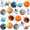 40Pcs Space Solar System Hanging Swirl Decorations, Outer Space Party Decoration Hanging Swirl Planet Astronaut Ceiling Hanging Decorations for Party
