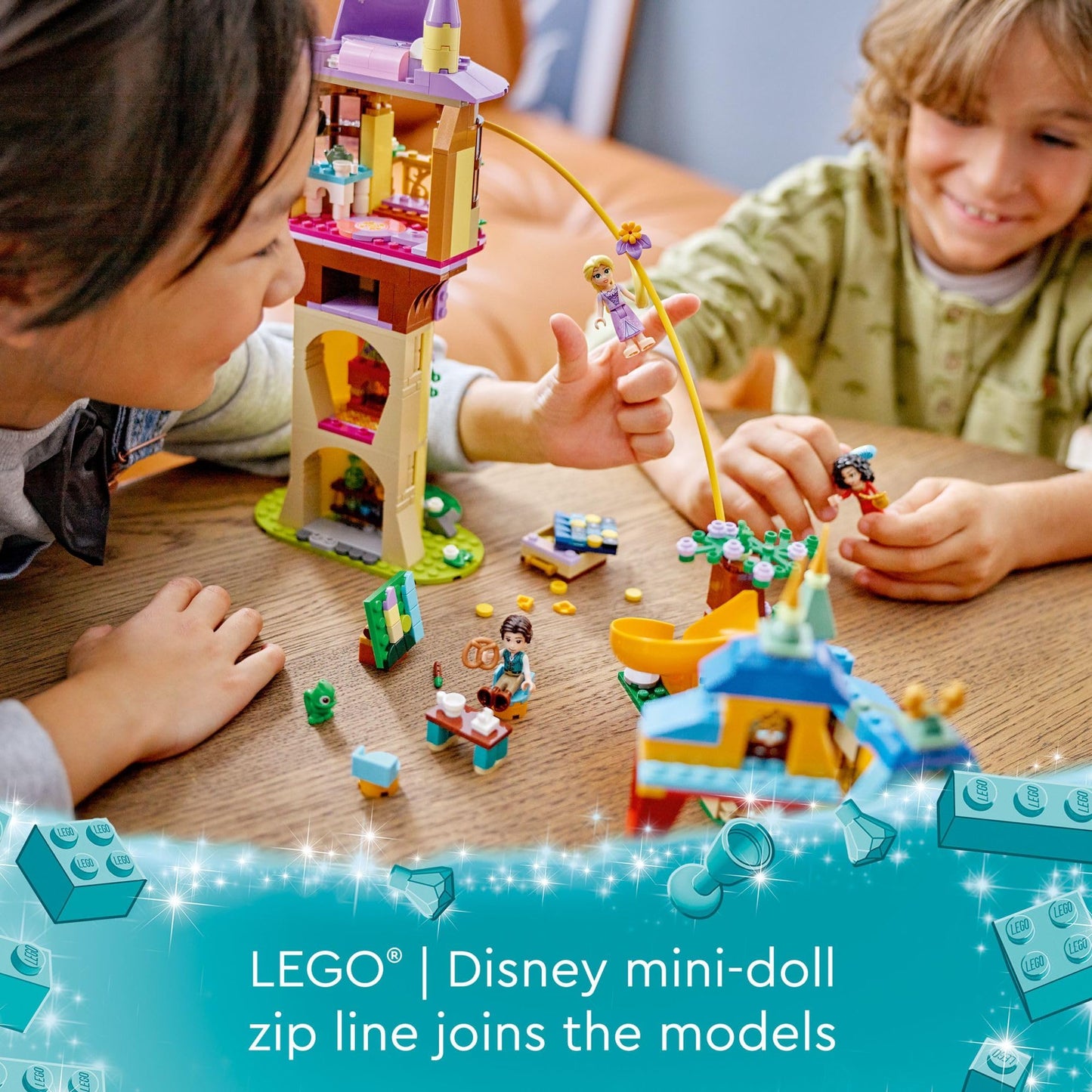 LEGO Disney Princess Rapunzel’s Tower & The Snuggly Duckling Tangled Building Toy with Flynn Rider and Mother Gothel Mini-Dolls, Disney Princess Toy,