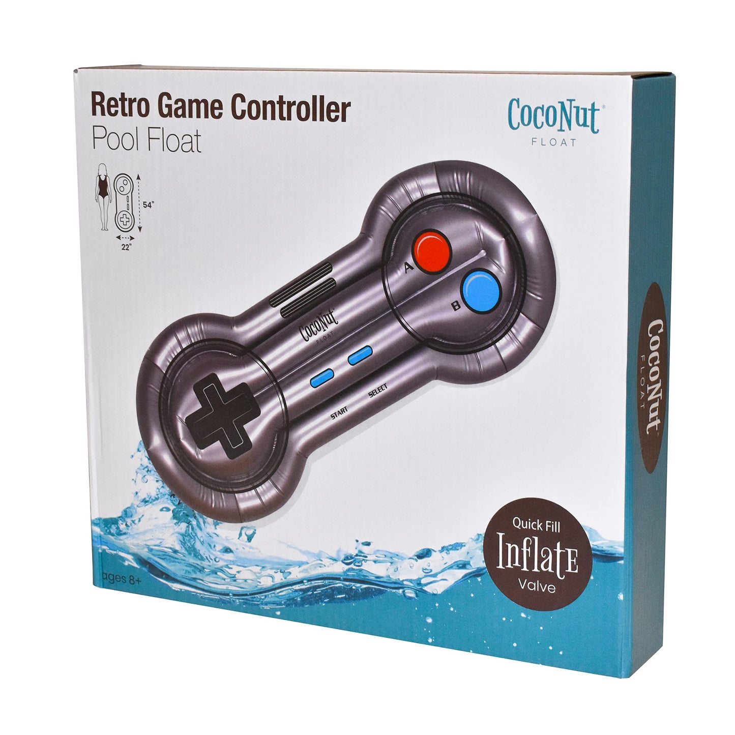 Coconut Outdoor Retro Game Controller Inflatable Float, Giant 6 Foot